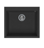 BURNS & FERALL ELLECI QUADRA GRANITEK 540x440MM ELGQ105-40 UNDERMOUNT & TOP MOUNT FULL BLACK & WHITE