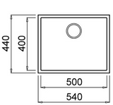 BURNS & FERALL ELLECI QUADRA GRANITEK 540x440MM ELGQ105-40 UNDERMOUNT & TOP MOUNT FULL BLACK & WHITE