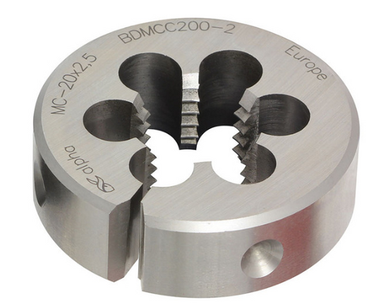 Trucut Heavy Duty Alpha MF (Metric Fine) Button Die Carbon Con.-16.0x1.50-2OD ,SP-18.0x1.50-2OD ,Con.-20.0x1.50-2OD ,MF-22.0x1.50-2OD and 24.0x2.00-2OD & Con.-25.0x1.50-2OD