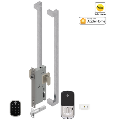 YALE ASSURE SL(KEYLESS) SMART-READY LOCK WITH APEX 146X600 ENTRANCE SET SATIN NICKEL
