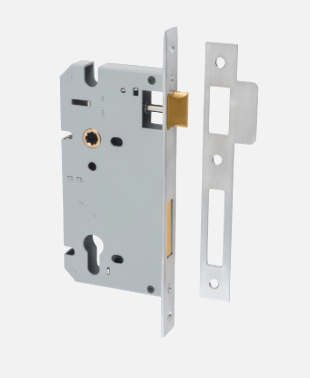 Iver Mortice Lock Euro 6058 Centre to Centre 85mm Backset 45mm & 60mm -Brushed Chrome