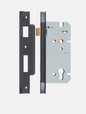 Iver Mortice Lock Euro Rebated 6068 Centre to Centre 85mm Backset 45mm & 60mm - Matt Black