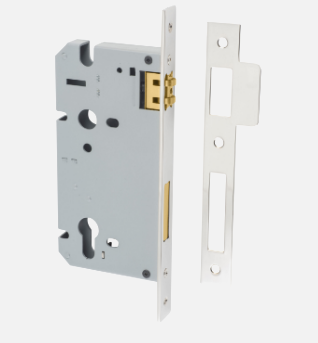 Iver Mortice Lock Euro Roller 6094 Centre to Centre 85mm Backset 45mm & 60mm - Polished Nickel