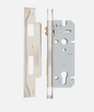Iver Mortice Lock Roller Euro Rebated 6104 Centre to Centre 85mm Backset 45mm & 60mm - Satin Nickel