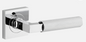 Iver Brunswick Door Lever 0424 Square Rose Polished Chrome - Passage ,Privacy & Entrance