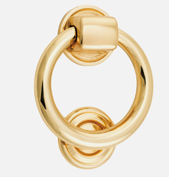 Iver Door Knocker Ring 9320 Polished Brass