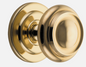 Iver Sarlat Centre Door Knob Polished Brass & Satin Nickel