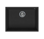 BURNS & FERALL ELLECI QUADRA GRANITEK 580 x 440MM ELGQ110-40 UNDERMOUNT & TOP MOUNT FULL BLACK & WHITE