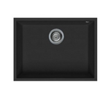 BURNS & FERALL ELLECI QUADRA GRANITEK 580 x 440MM ELGQ110-40 UNDERMOUNT & TOP MOUNT FULL BLACK & WHITE