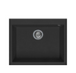 BURNS & FERALL ELLECI QUADRA GRANITEK 580 x 440MM ELGQ110-40 UNDERMOUNT & TOP MOUNT FULL BLACK & WHITE