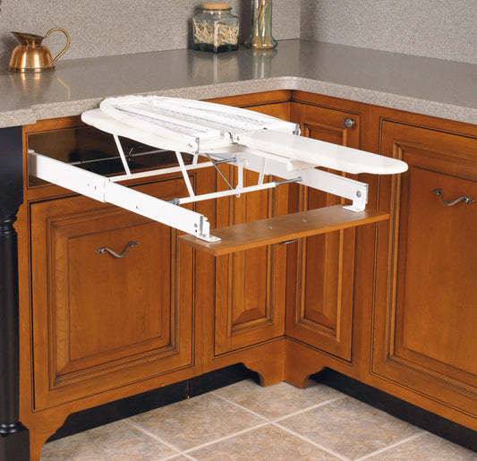 Hafele Germany Ironing board, Ironfix, for installation behind drawer front panel Folding, Cover: Grey stripes, dimensions: 950 x 300mm