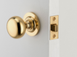 Iver Cambridge Door Knob 0200 Round Rose Polished Brass - Passage kit , privacy kit & Entrance Kit (Dual Function 5 pin and Key Thumb 6 Pin)