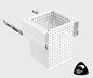 Tanova Designer Series Pull Out Soft Close  Laundry Basket  600mm Cabinet 1x100L Steel Basket White