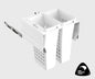 Tanova Designer Series Pull Out Soft Close  Laundry Basket 600mm Cab - 2x36L Plastic Hampers White and White Gray