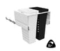 Tanova Designer Series Pull Out Soft Close  Laundry Basket 600mm Cab - 2x36L Plastic Hampers White and White Gray