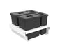 Tanova Pull Out Kitchen Bin 600mm Cab - Drawer Insert Frame & Buckets White and Charcoal
