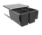 Tanova Designer Series  Pull Out Soft Close Kitchen Waste Bin 600mm Cabinets -4 Medium Bins-White and Charcoal