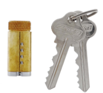 Carbine Australia Cylinder 6 Pin, C4, Less Tailbar, -Schlage Type. Keyed to Differ Satin Chrome