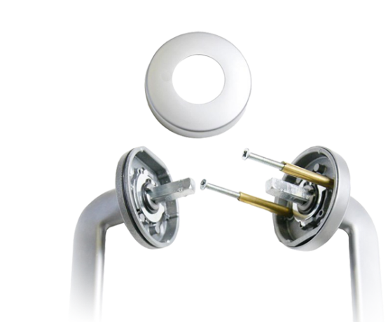 ASSA ABLOY 28 HAKEA VELOCITY 63MM ROSE ROSE PASSAGE ,PRIVACY & DUMMY HALF SET SATIN CHROME
