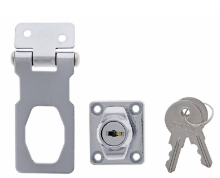 Carbine Australia Hasp With Key Locking Staple 2.5" & 4 " - 63mm & 100mm Chrome plate