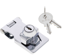 Carbine Australia Hasp With Key Locking Staple 2.5" & 4 " - 63mm & 100mm Chrome plate