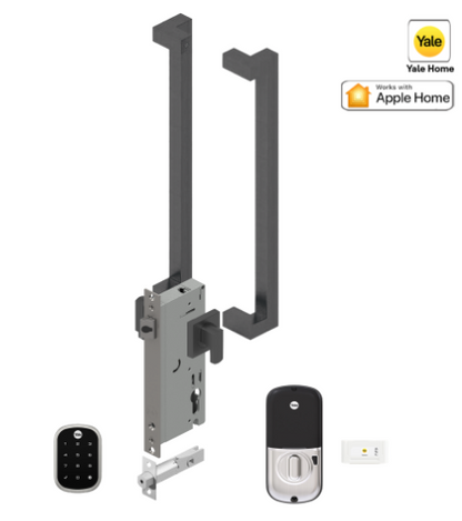 YALE ASSURE SL(KEYLEASS) SMART-READY LOCK WITH APEX 146X450 ENTRANCE SET MATT BLACK & SATIN NICKEL