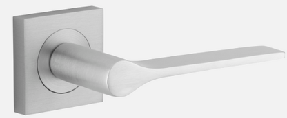 Iver Como Door Lever 0435 Square Rose Brushed Chrome - Passage ,Privacy & Entrance