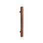 MILES NELSON ENTRANCE DOOR COPPER PULL HANDLES 600MM NATURAL FINISH (PAIR) ROUND AND SQUARE