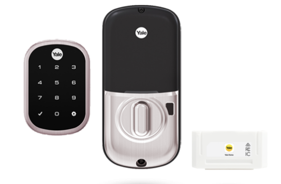YALE ASSURE SL(KEYLEASS) SMART-READY LOCK WITH APEX 146X450 ENTRANCE SET MATT BLACK & SATIN NICKEL