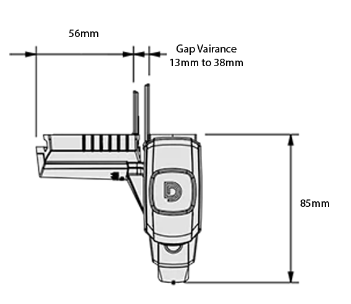 D&D Technologies DD TECH MAGNA LATCH S3 ALERT TOP PULL W/ADJUSTABLE STRIKER