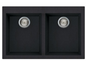 BURNS & FERALL ELLECI QUADRA GRANITEK SINGLE & DOUBLE UNDERMOUNT & TOP MOUNT FULL BLACK