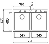 BURNS & FERALL ELLECI QUADRA GRANITEK SINGLE & DOUBLE UNDERMOUNT & TOP MOUNT FULL BLACK
