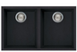 BURNS & FERALL ELLECI QUADRA GRANITEK SINGLE & DOUBLE UNDERMOUNT & TOP MOUNT FULL BLACK