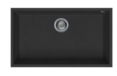 BURNS & FERALL ELLECI QUADRA GRANITEK SINGLE & DOUBLE UNDERMOUNT & TOP MOUNT FULL BLACK