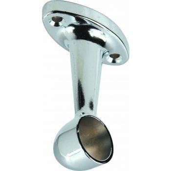 Tube Support End Pillar, Zinc Chrome 19mm, 25mm- Pair