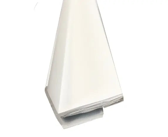 SOUDAL SLIMLINE EXTERNAL CORNER SINGLE LEG 3.1MM X 2.4M AND 12.5MM X 2.4M MATTE WHITE - PRICED PER UNIT - MINIMUM ORDER QUAINTY 10 UNITS