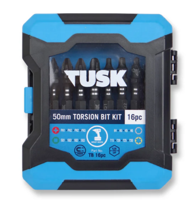 Tusk Heavy Duty Torsion Bits 25mm & 50mm -10pc ,16pc(Black Serious),26pc ,28pc & 29pc kits