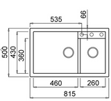 BURNS & FERALL ELLECI QUADRA GRANITEK ELGQ440-40 DOUBLE UNDERMOUNT & TOP MOUNT FULL BLACK