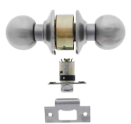 Carbine Australia Aintree Entrance set - key Outside, Button in Locks Outside 60/70mm Backset Stainless Steel Available in Entrance ,Passage & Entrance Keyed Alike
