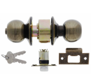 Carbine Australia Aintree Passage Set - Key Outside Button in Locks Outside 60/70mm Backset  Passage & Entrance Available in 3 Colours : Copper Bronze ,Polished Brass & Antique Brass