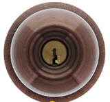 Carbine Australia Aintree Passage Set - Key Outside Button in Locks Outside 60/70mm Backset  Passage & Entrance Available in 3 Colours : Copper Bronze ,Polished Brass & Antique Brass