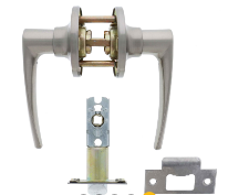 Carbine Australia Kingston Entrance Set - Key Outside Button in Locks Outside 60/70mm Backset Satin Nickel Available in Entrance ,Passage & Privacy