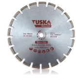 Tusk Heavy Duty Brick & Block Saw Blades (Normal Core) & (Silence Core) - 350mm x 3.2/2.2 x 10 x 25.4PH