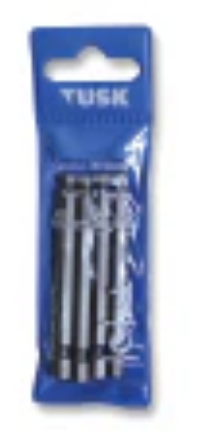 Tusk Heavy Duty Torsion Bits 75mm Hex5 Ball End x 4pc