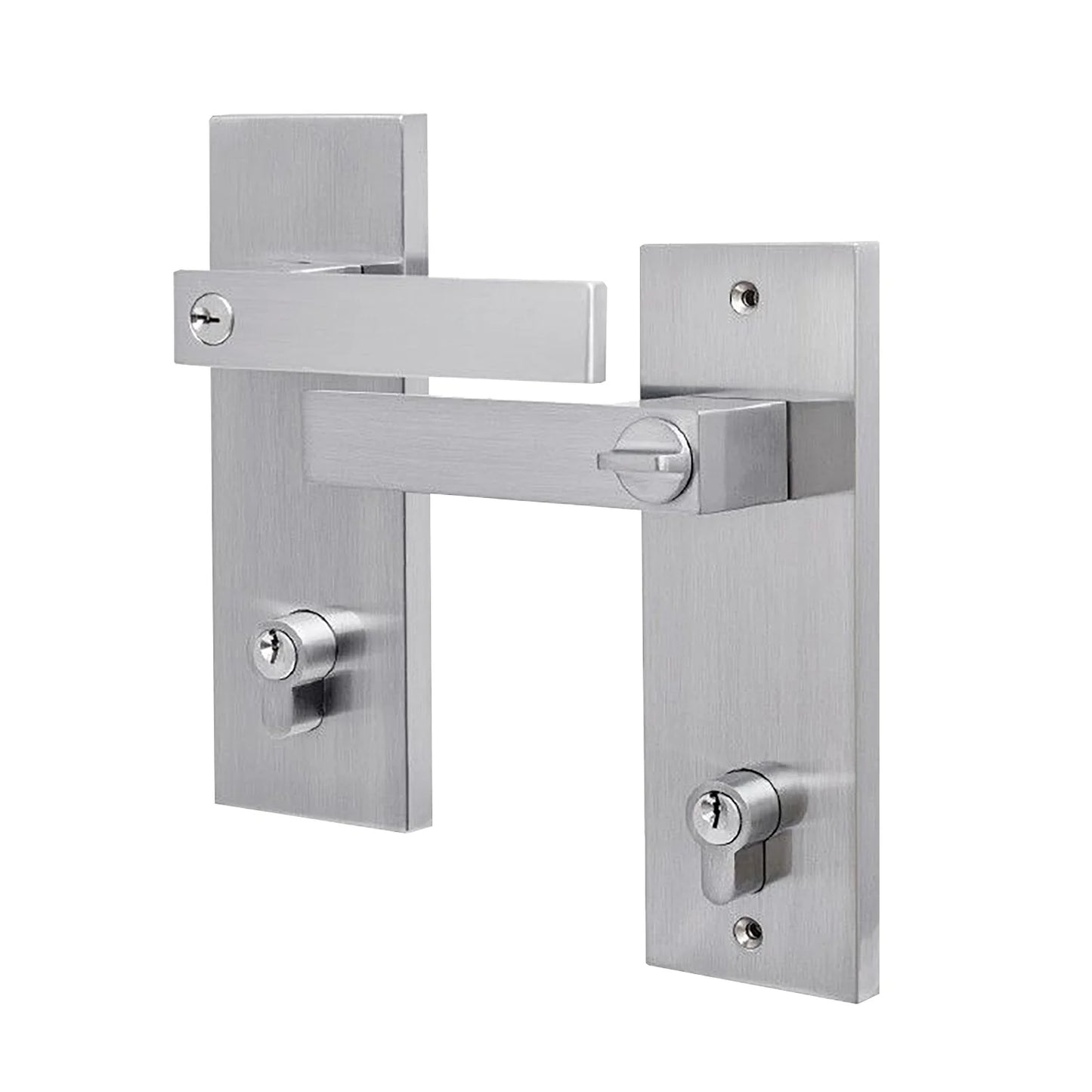 MILES NELSON ENTRANCE DOOR RANGER 3 IN 1 ENTRANCE SET SATIN CHROME FINISH (PASSAGE / LOCKING / DEADBOLT FUNCTIONS)