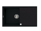 BURNS & FERALL ELLECI TEKNO GRANITEK INSERT FULL SINGLE UNDERMOUNT AND  SINK + DRAINER  BLACK & WHITE