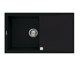 BURNS & FERALL ELLECI TEKNO GRANITEK INSERT FULL SINGLE UNDERMOUNT AND  SINK + DRAINER  BLACK & WHITE