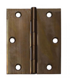 Lohala Hinge Brass 89mm x 75mm x 2.5mm Fixed Pin - Available in 3 Colours : Brushed Nickel ,Bronze & Polished Brass