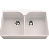BURNS & FERALL CHAMBORD CLOTAIRE I ,II & III - WHITE CERAMIC SINGLE ( 595x500mm ) ,DOUBLE ( 800x500mm )  & THIRD WITH TAP LANDING ( 315+510mm ) BUTLER SINK
