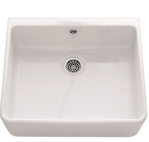 BURNS & FERALL CHAMBORD CLOTAIRE I ,II & III - WHITE CERAMIC SINGLE ( 595x500mm ) ,DOUBLE ( 800x500mm )  & THIRD WITH TAP LANDING ( 315+510mm ) BUTLER SINK